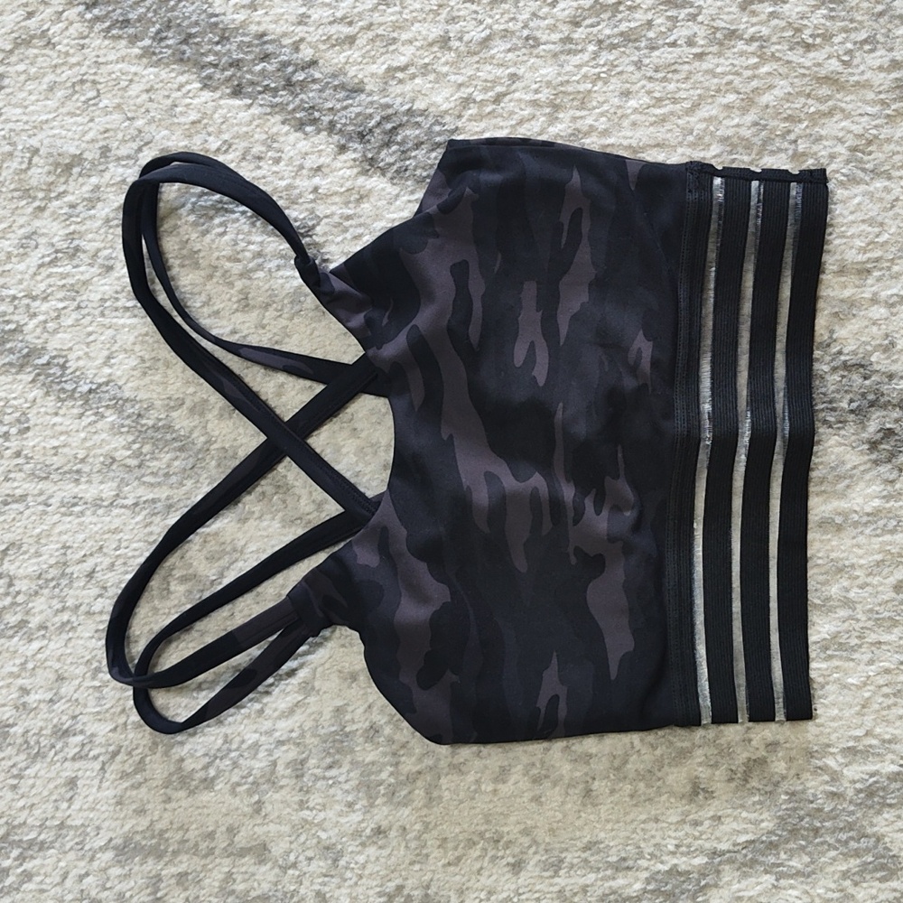 CNC Black Camo Resilient Sports Bra, size XS